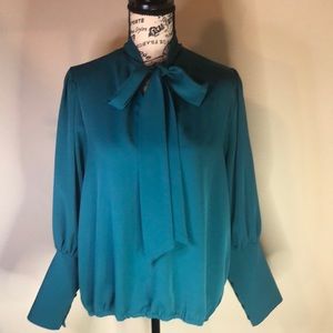 NY&CO Teal Colored Long Sleeve Blouse